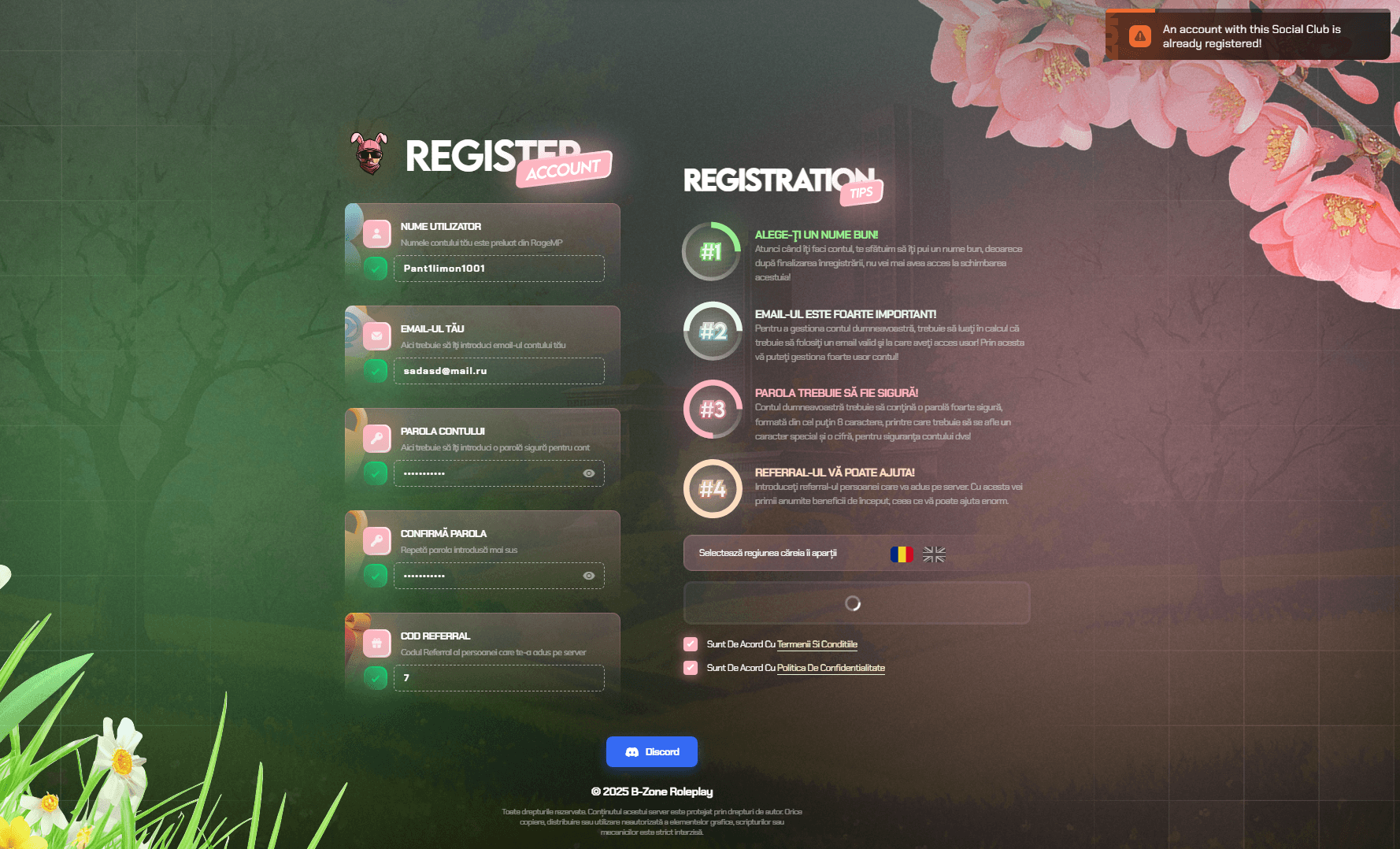 Social Club Registered